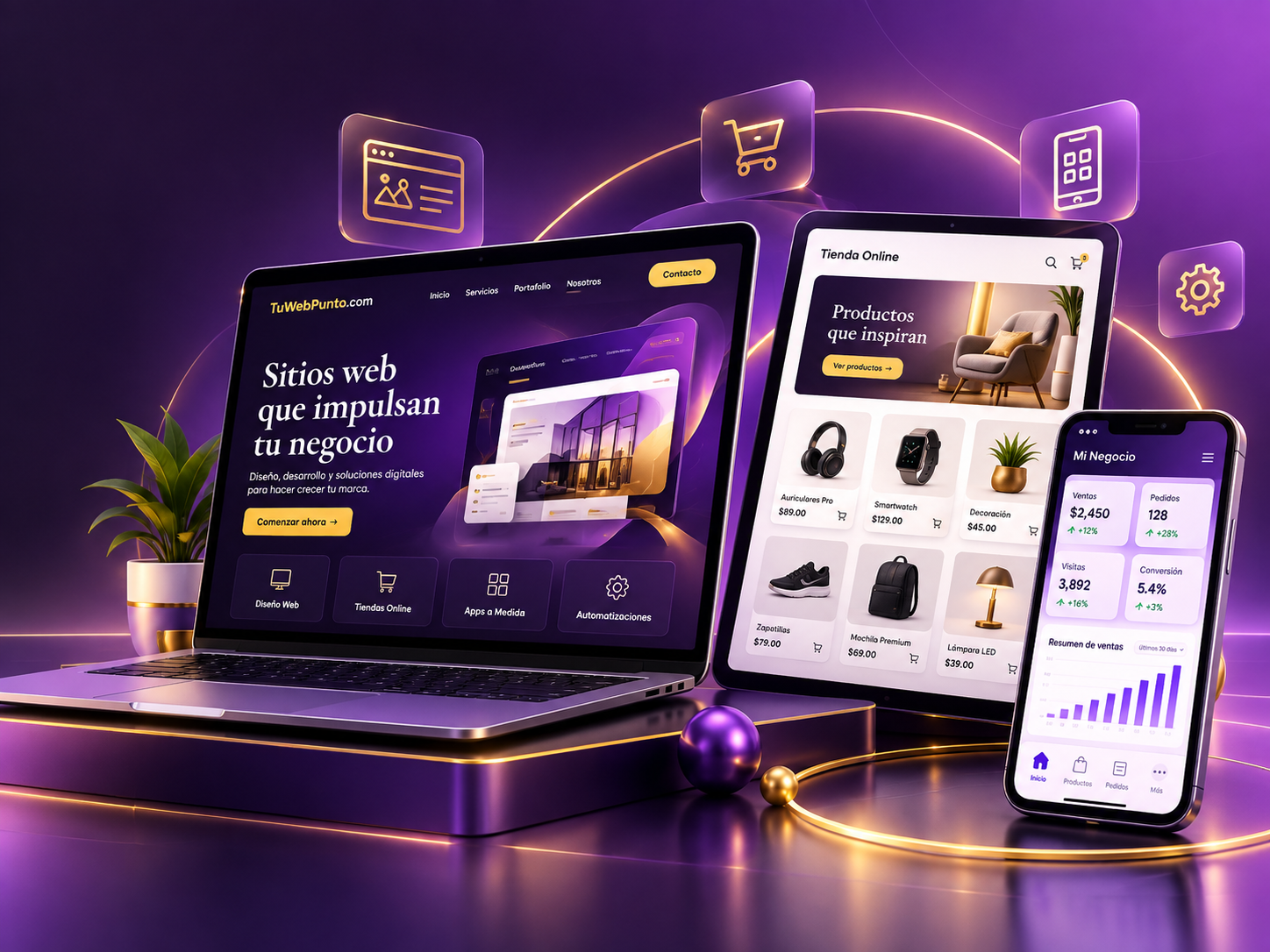 TuWebPunto.com - diseño web, ecommerce, apps y automatización